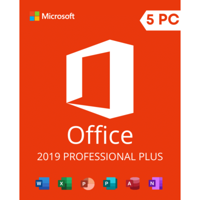 Microsoft Office 2019 Pro Plus voor 5 pc's - Windows - Levenslange licentie