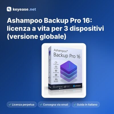 Ashampoo Backup Pro 16: licenza a vita per 3 dispositivi (versione globale) – KeyEase