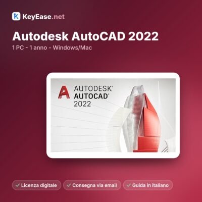Autodesk AutoCAD 2022 – 1 pc – 1 jaar – Windows/Mac