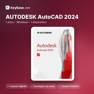 AUTODESK AutoCAD 2024 – 1 jaar – Windows – 1 apparaat