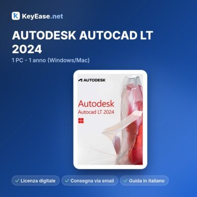 AUTODESK AUTOCAD LT 2024 – 1 PC – 1 year (Windows/Mac)