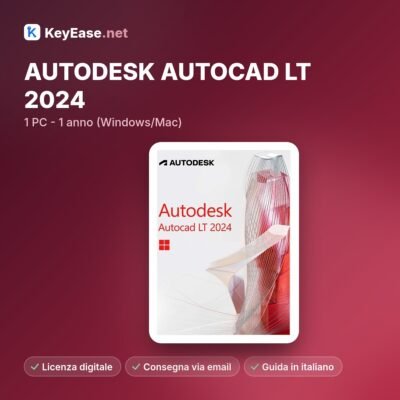 AUTODESK AUTOCAD LT 2024 – 1 pc – 1 jaar (Windows/Mac)