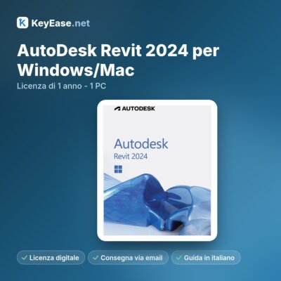 AutoDesk Revit 2024 voor Windows/Mac – Licentie voor 1 jaar – 1 pc