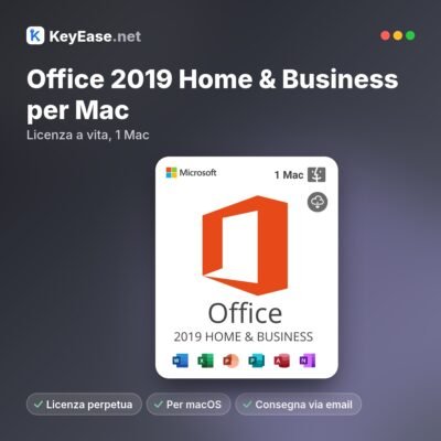 Microsoft Office 2019 Home & Business voor Mac – Licentie voor onbepaalde tijd, 1 Mac