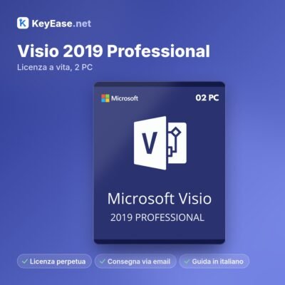 Microsoft Visio 2019 Professional – Licentie voor onbepaalde tijd, 2 pc's