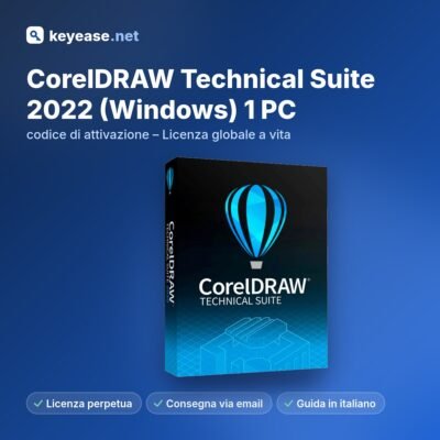 CorelDRAW Technical Suite 2022 (Windows) 1 PC - código de ativação - Licença vitalícia global