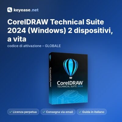CorelDRAW Technical Suite 2024 (Windows) para 2 dispositivos, de por vida – código de activación – GLOBAL