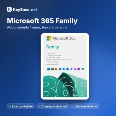 Microsoft 365 Family – Abonnement van 1 jaar, voor maximaal 6 personen