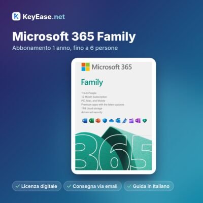 Microsoft 365 Family – Abonnement van 1 jaar, voor maximaal 6 personen