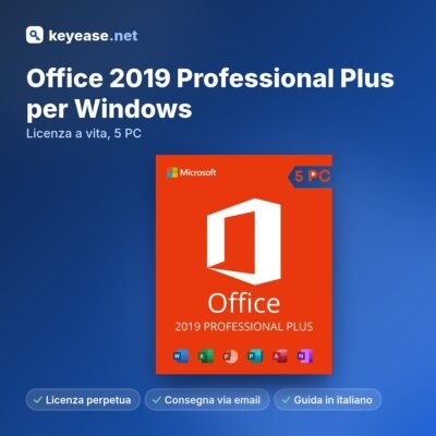Microsoft Office 2019 Professional Plus para Windows – Licencia de por vida, 5 ordenadores