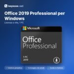 Microsoft Office 2019 Professional for Windows – Lifetime License, 1 PC – KeyEase