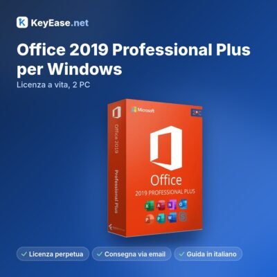 Microsoft Office 2019 Professional Plus per Windows – Licenza a vita, 2 PC
