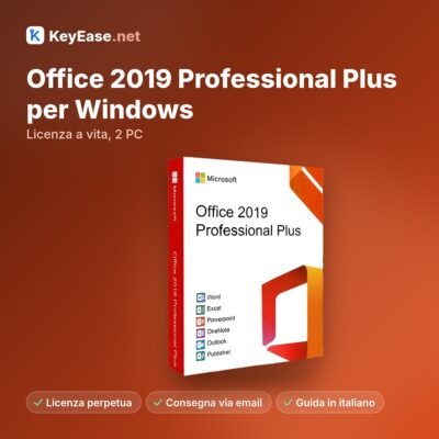 Microsoft Office 2019 Professional Plus voor Windows – Licentie voor onbepaalde tijd, 2 pc's