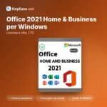 Microsoft Office 2021 Home & Business para Windows – Licença vitalícia, 1 PC – KeyEase