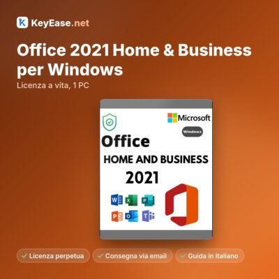 Microsoft Office 2021 Home & Business para Windows – Licença vitalícia, 1 PC