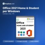 Microsoft Office 2021 Hogar y Estudiantes para Windows – Licencia de por vida, 1 PC – KeyEase