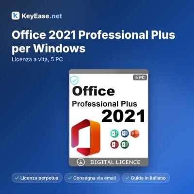 Microsoft Office 2021 Professional Plus pour Windows – Licence à vie, 5 PC