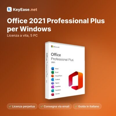 Microsoft Office 2021 Professional Plus voor Windows – Licentie voor onbepaalde tijd, 5 pc's