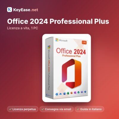 Microsoft Office 2024 Professional Plus 32/64 bit – Licença vitalícia, 1 PC