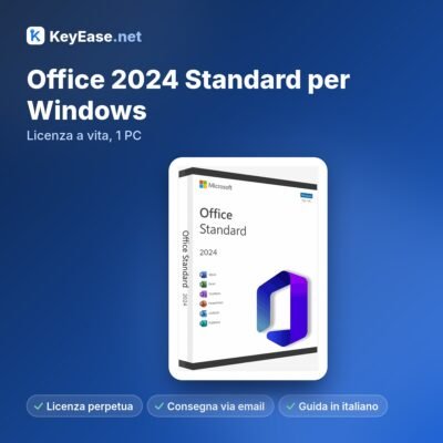 Microsoft Office 2024 Standard pour Windows – Licence à vie, 1 PC – KeyEase