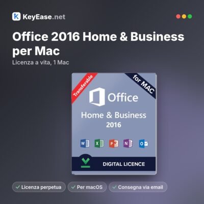 Microsoft Office 2016 Home & Business voor Mac – Licentie voor onbepaalde tijd, 1 Mac
