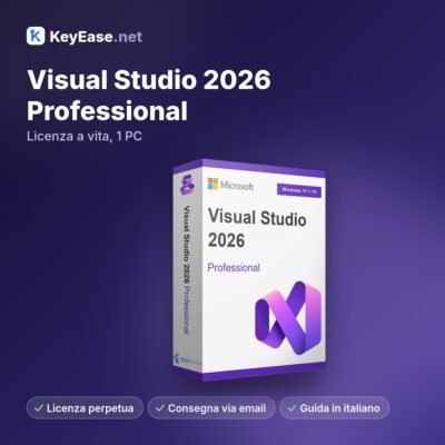 Microsoft Visual Studio 2026 Professional – Licença vitalícia, 1 PC