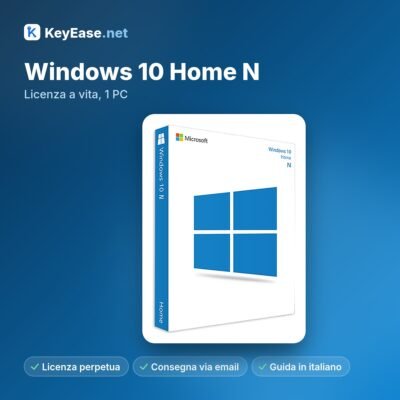 Microsoft Windows 10 Home N – Licença vitalícia, 1 PC
