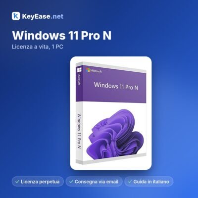 Microsoft Windows 11 Pro N – Licença vitalícia, 1 PC