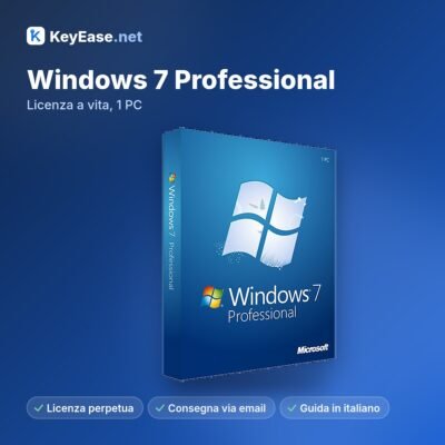 Microsoft Windows 7 Professional – Licencia de por vida, 1 PC