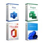 Pacchetto Microsoft Windows 11 Pro + Office 2024 Pro Plus + Visio 2024 Pro + Project 2024 Pro – Licenze a vita, 1 PC