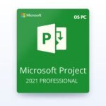 Microsoft Project 2021 Professional – Licentie voor onbepaalde tijd, 5 pc's