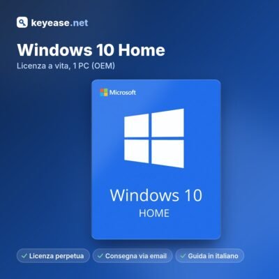 Microsoft Windows 10 Home – Licencia de por vida, 1 PC (OEM)