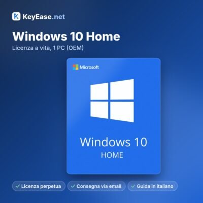 Microsoft Windows 10 Home – Licencia de por vida, 1 PC (OEM)