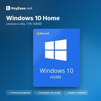 Microsoft Windows 10 Home – Licença vitalícia, 1 PC (OEM)