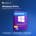 Microsoft Windows 10 Pro – Mise à niveau de la version Home vers la version Pro, licence à vie – KeyEase