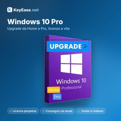 Microsoft Windows 10 Pro – Atualização da versão Home para a Pro, licença vitalícia