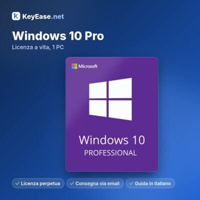 Microsoft Windows 10 Pro – Licencia de por vida, 1 PC