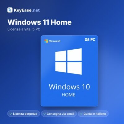 Microsoft Windows 11 Home – Lebenslange Lizenz, 5 PCs