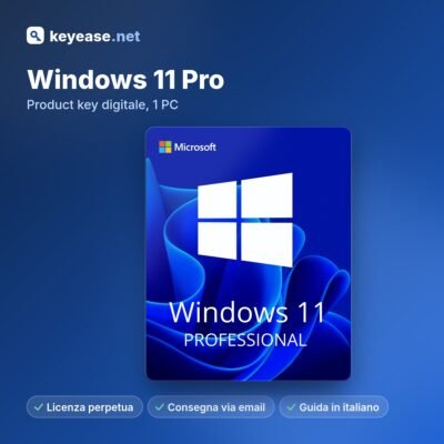 Microsoft Windows 11 Pro – Digital Product Key, 1 PC – KeyEase