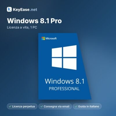 Microsoft Windows 8.1 Pro – Licenza a vita, 1 PC