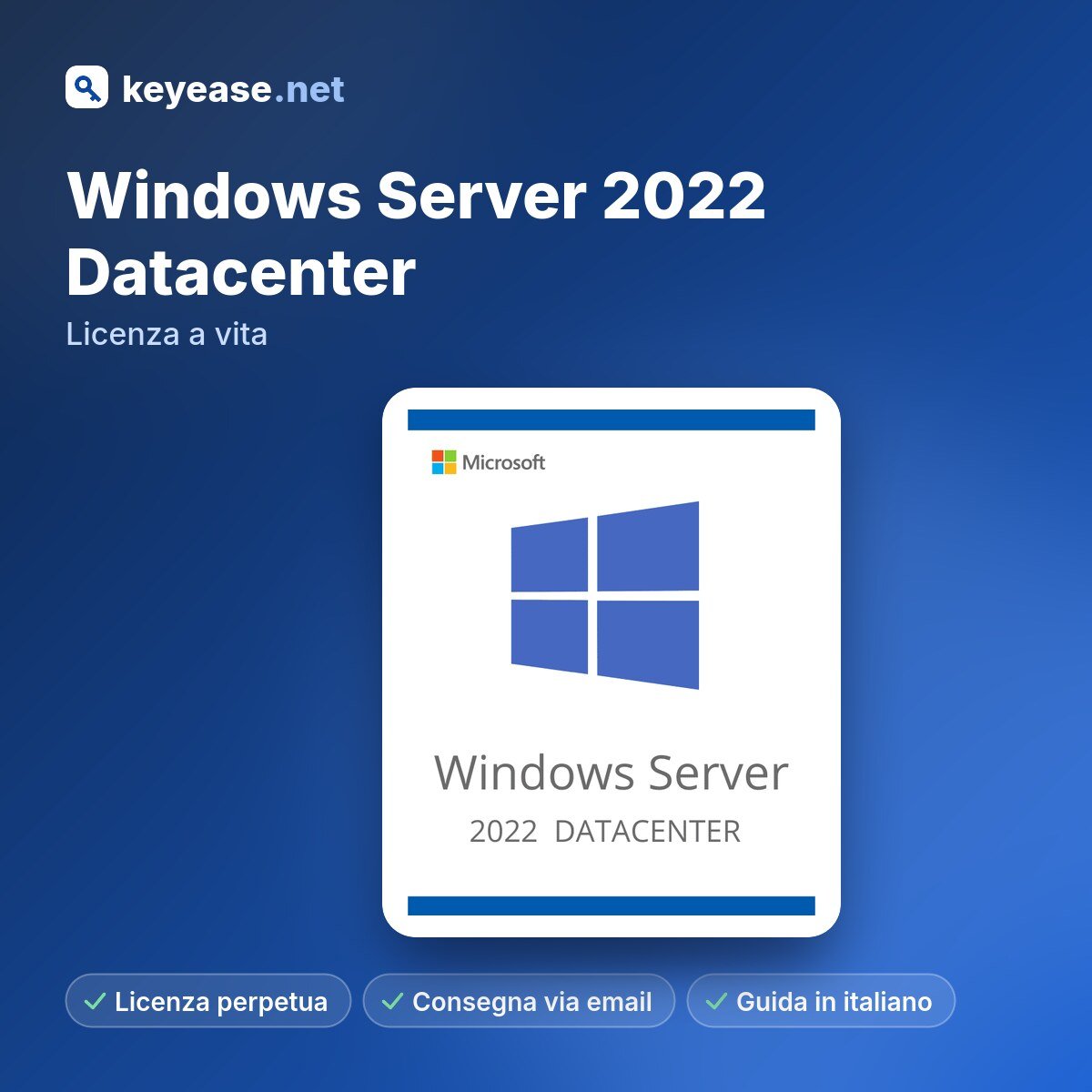 Microsoft Windows Server 2022 Datacenter – Licence à vie – KeyEase Microsoft Windows Server 2022 Datacenter – Licence à vie – KeyEase