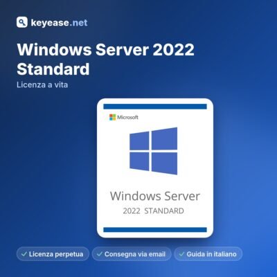 Microsoft Windows Server 2022 Standard – Licenza a vita – KeyEase